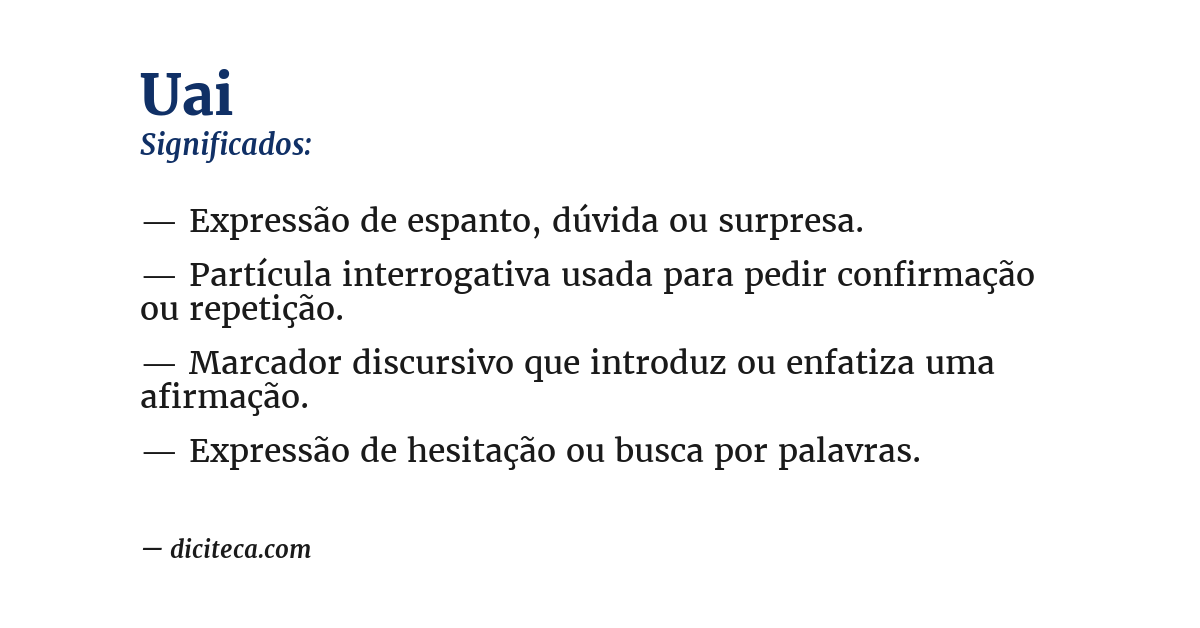 Significado de uai