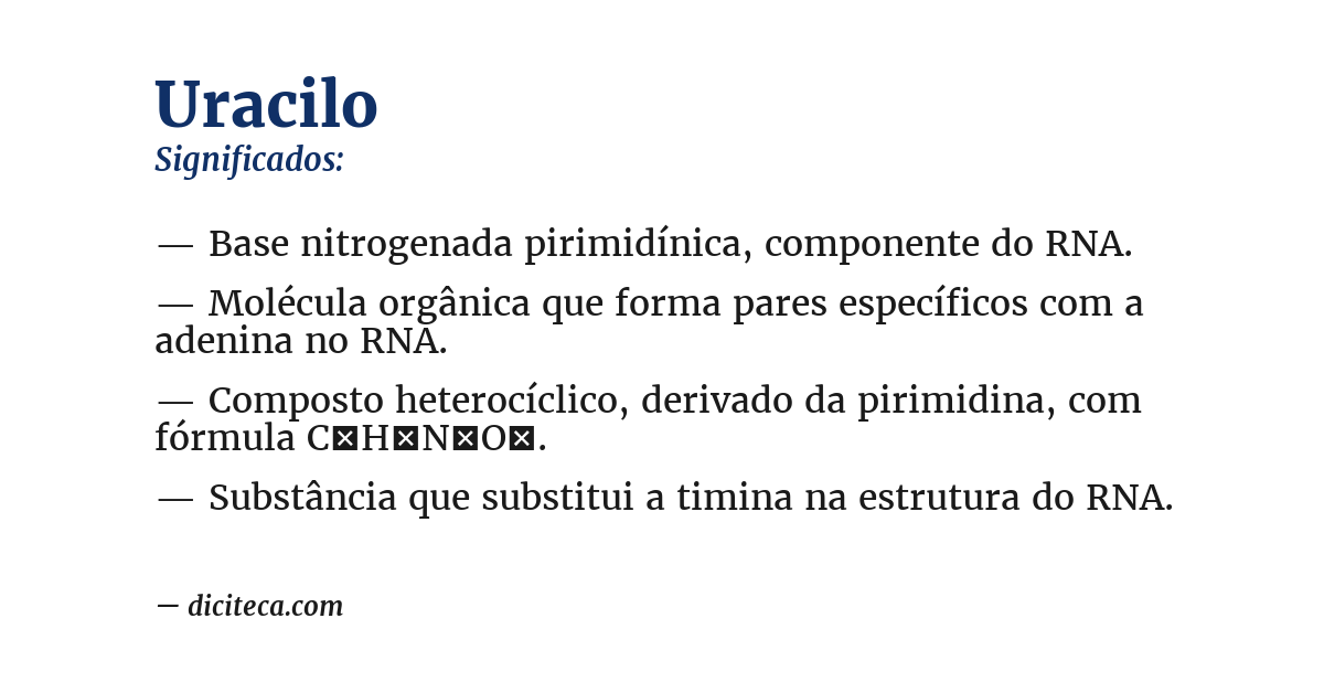Significado de uracilo