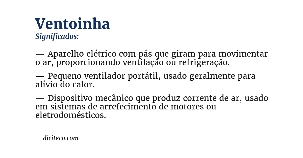 Significado de ventoinha