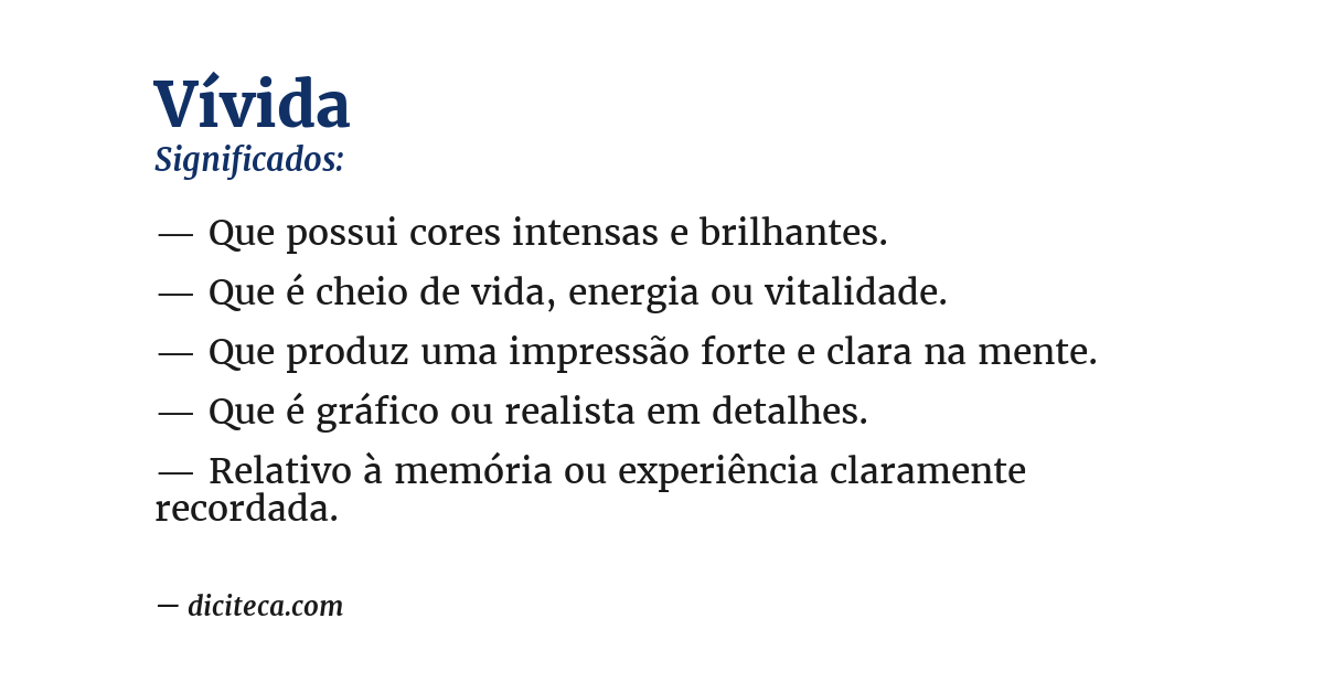 Significado de vívida