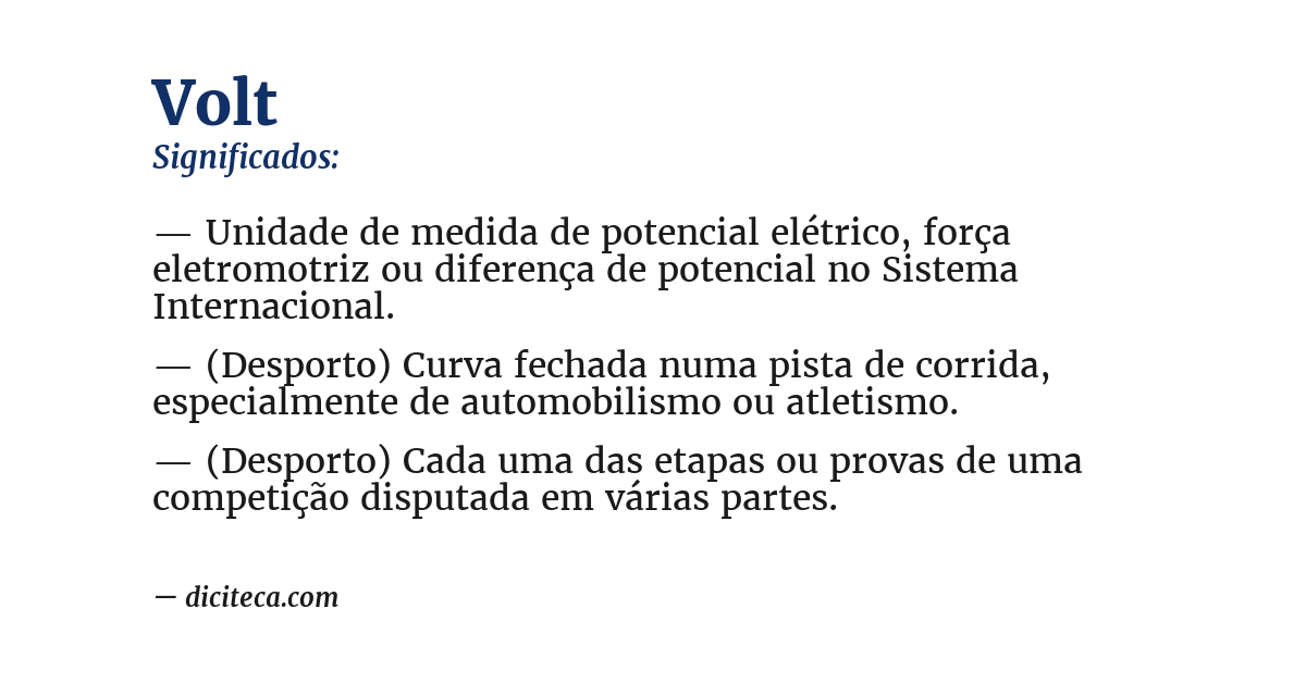 Significado de volt