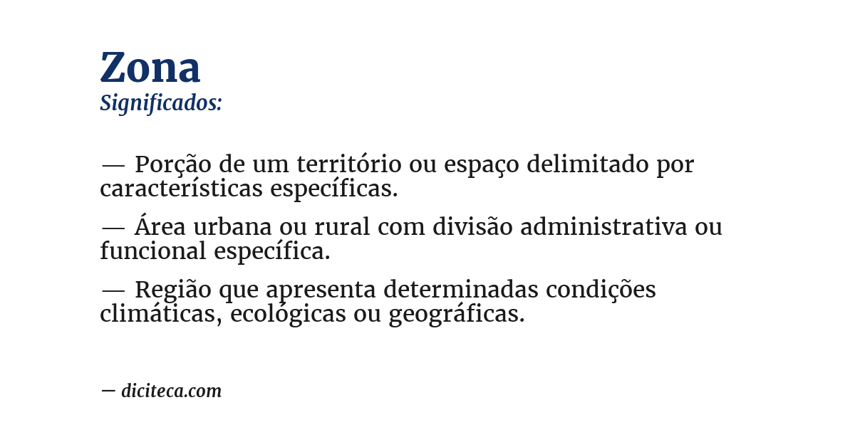 Significado de zona