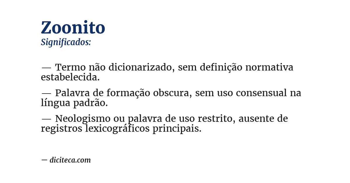 Significado de zoonito