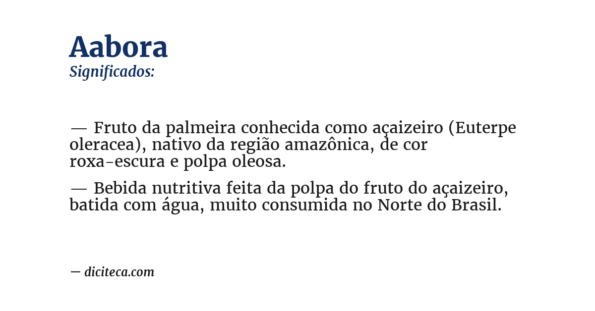 Significado de aabora