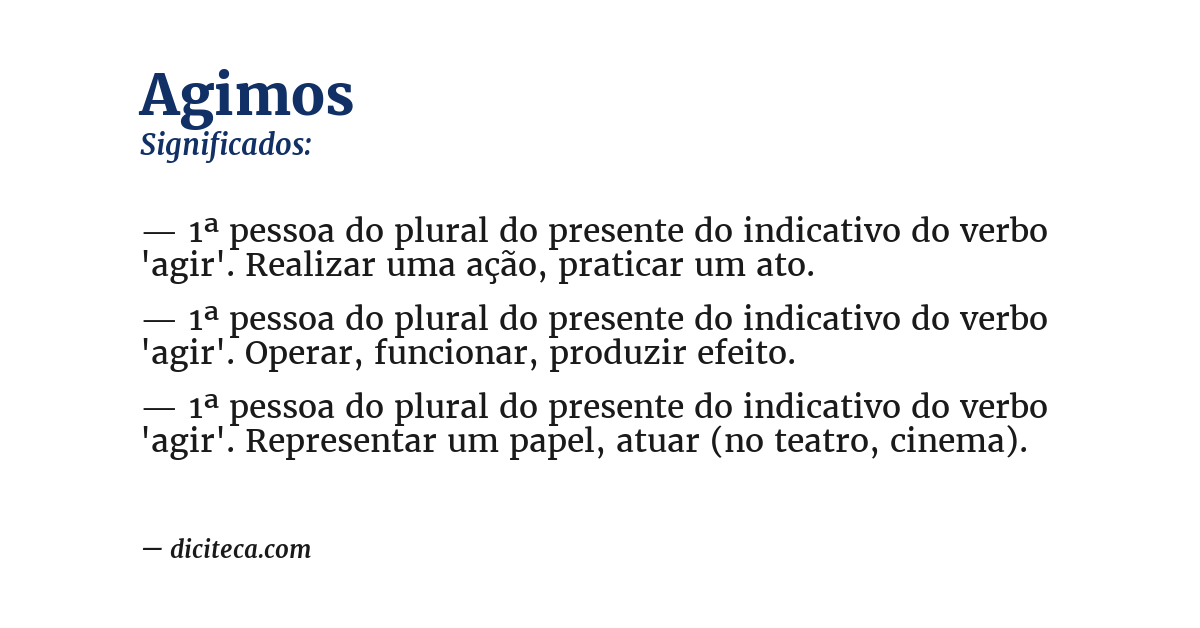 Significado de agimos