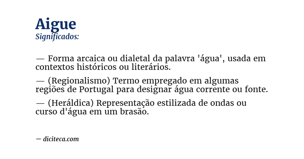 Significado de aigue