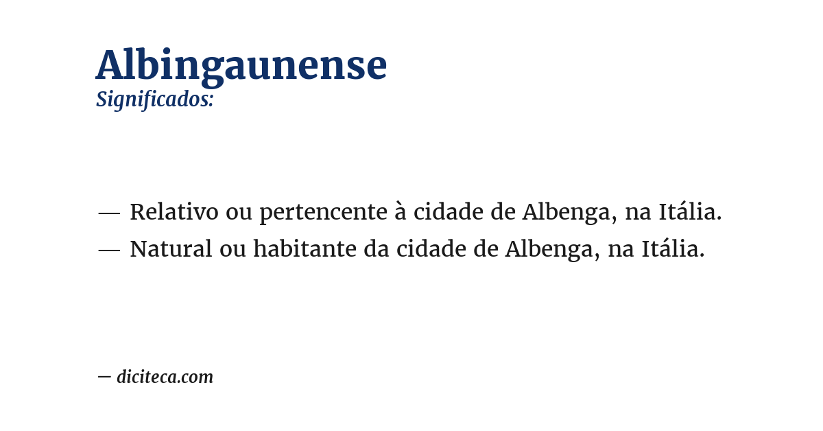 Significado de albingaunense