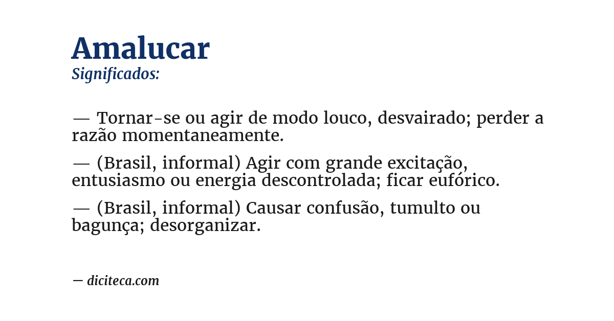 Significado de amalucar