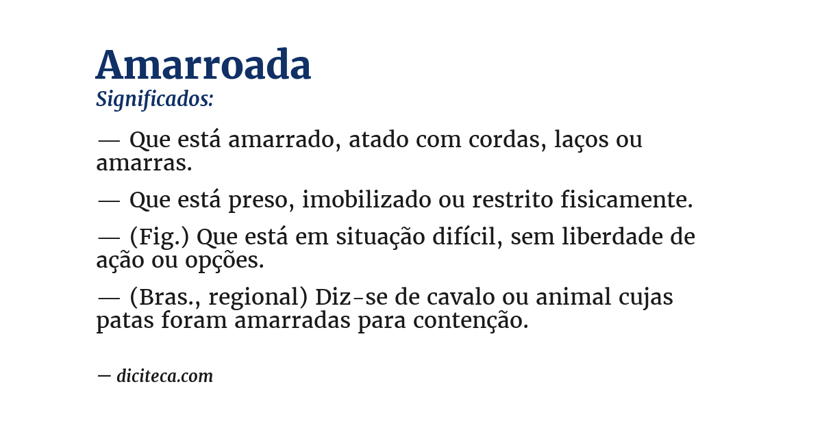 Significado de amarroada