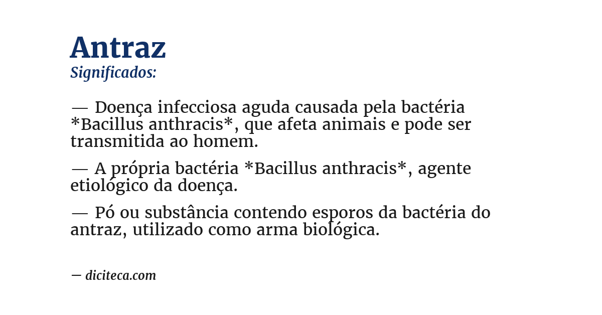 Significado de antraz