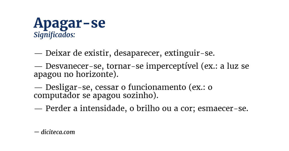 Significado de apagar-se