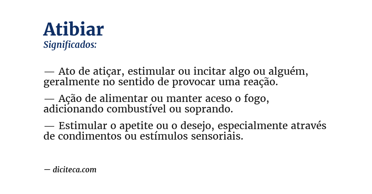 Significado de atibiar
