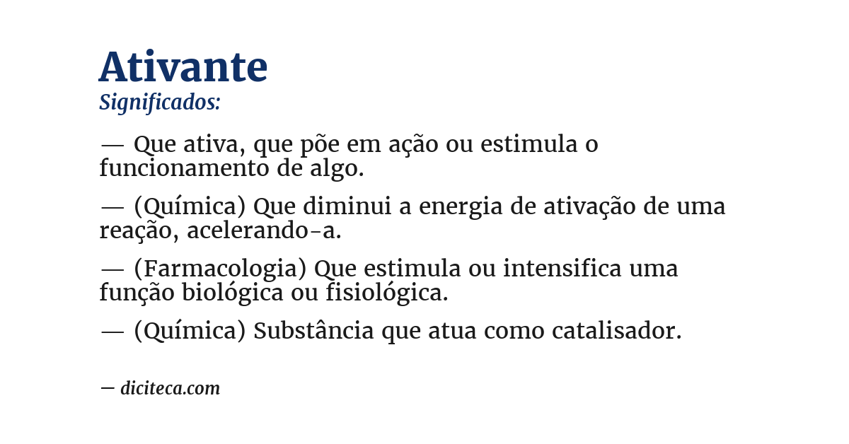 Significado de ativante