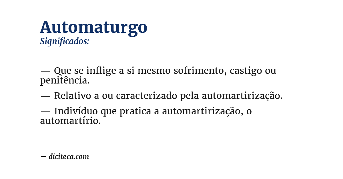 Significado de automaturgo