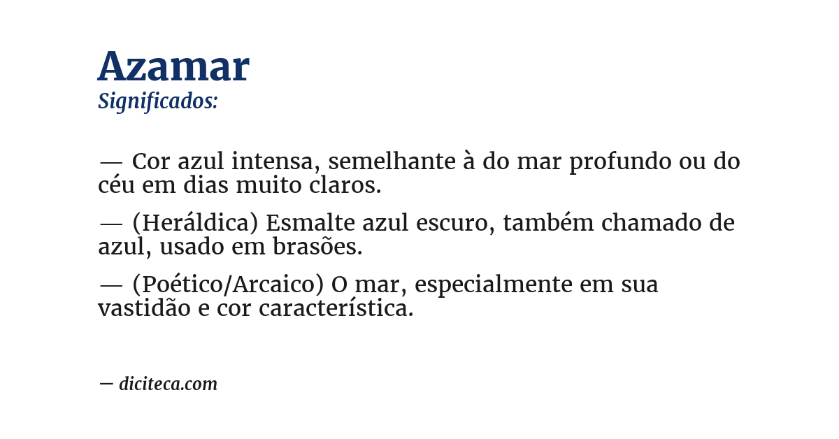 Significado de azamar
