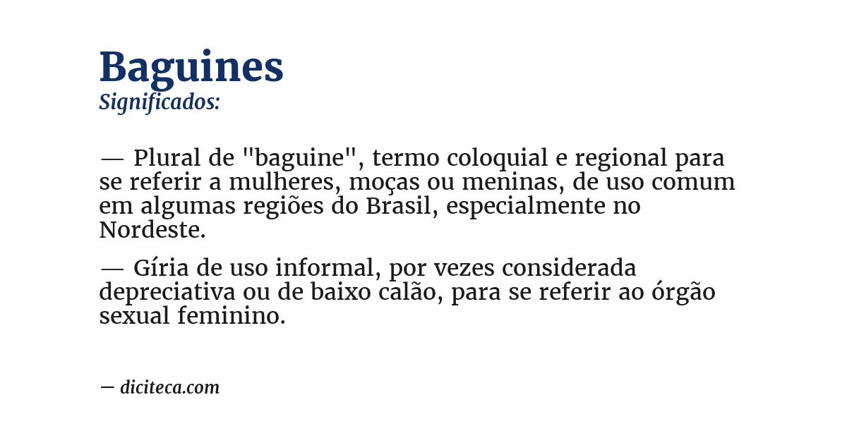 Significado de baguines