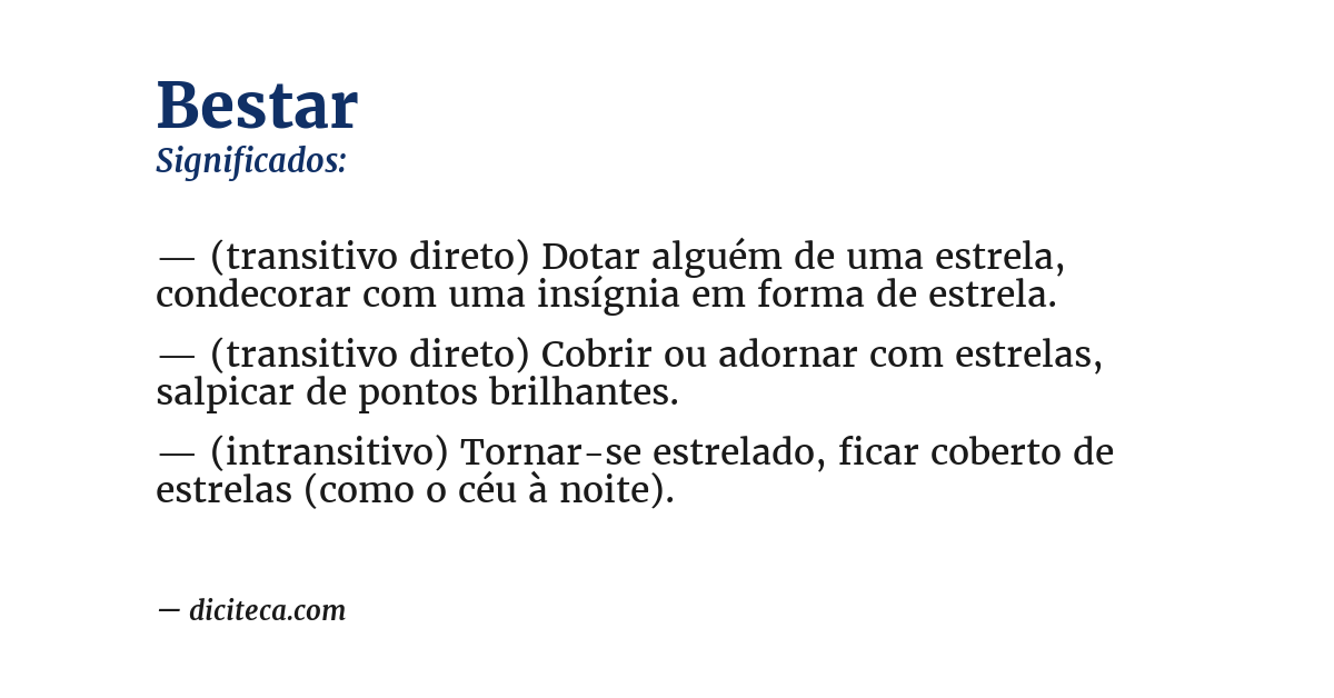 Significado de bestar