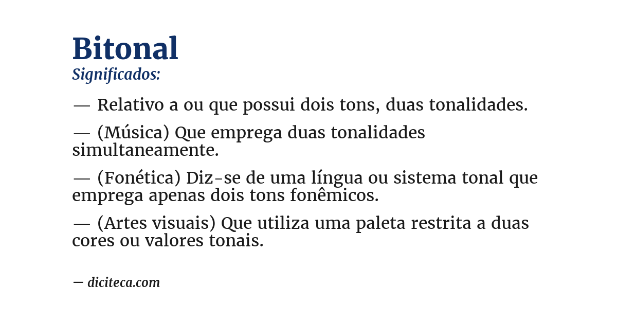 Significado de bitonal