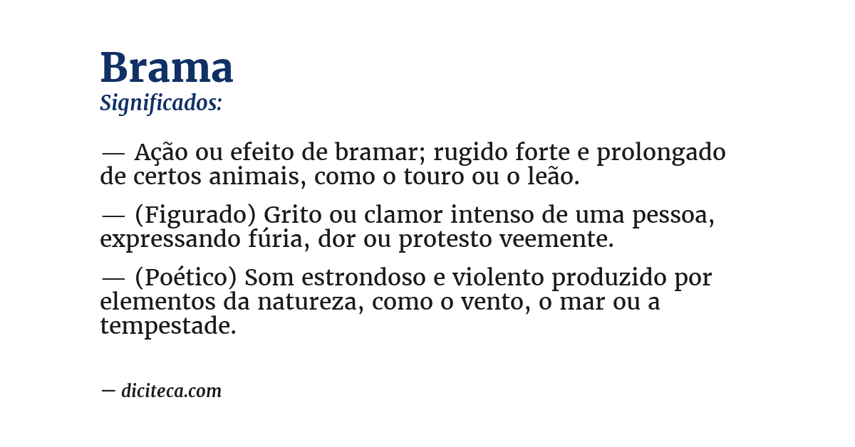 Significado de brama
