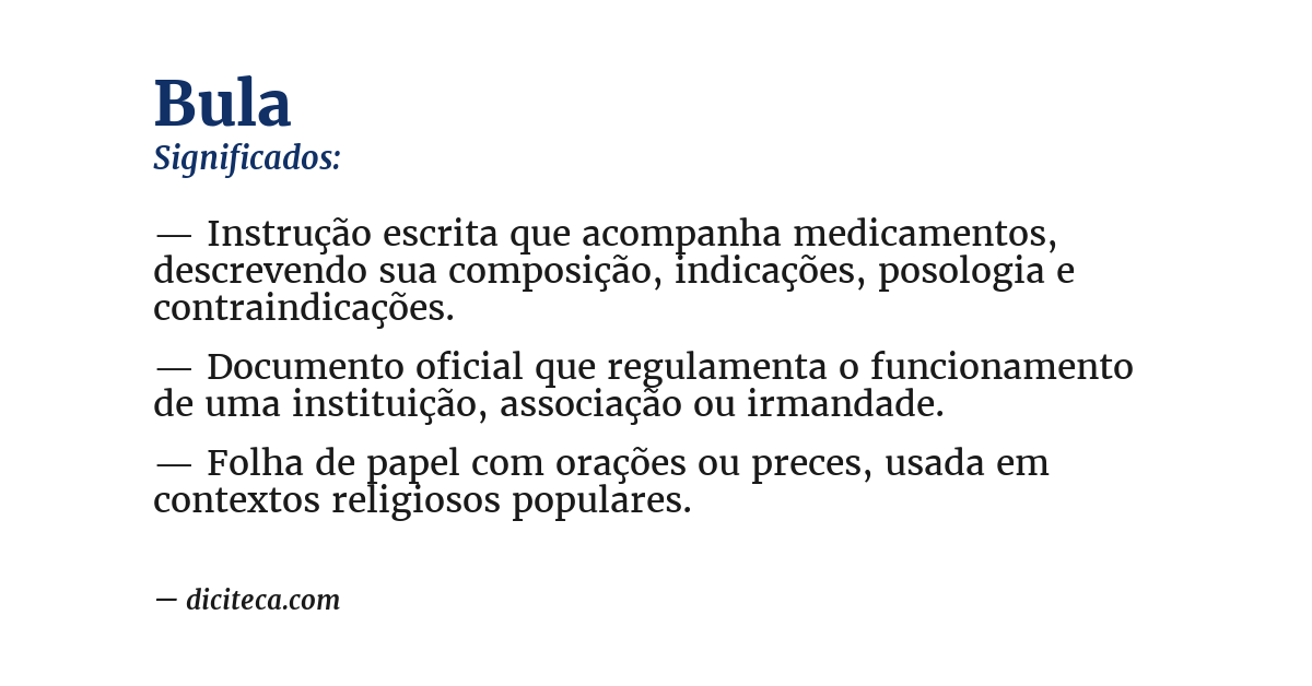 Significado de bula