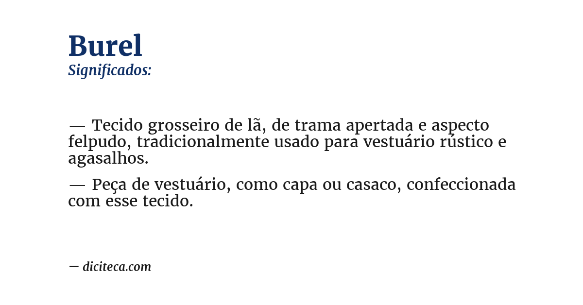 Significado de burel