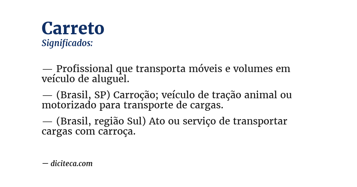 Significado de carreto