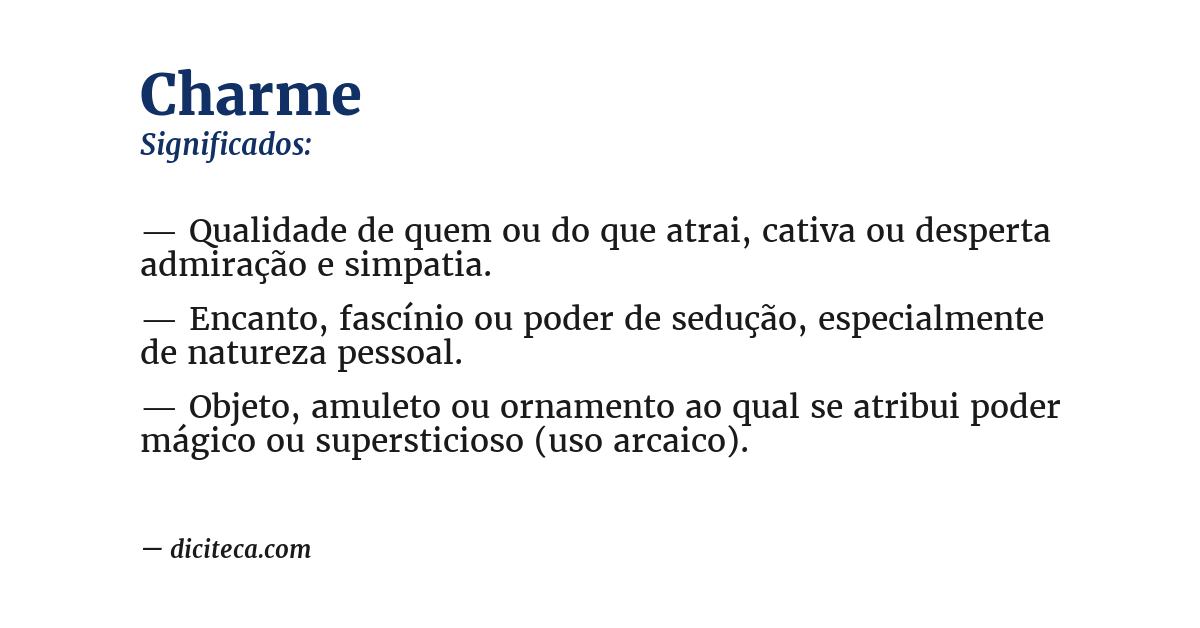 Significado de charme