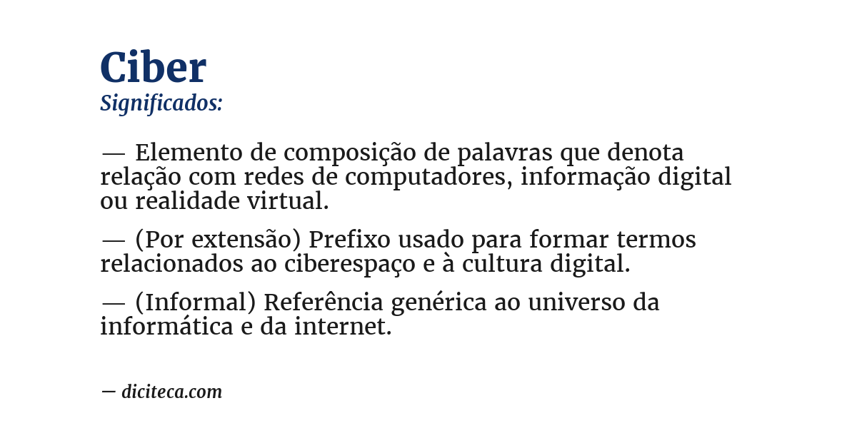Significado de ciber
