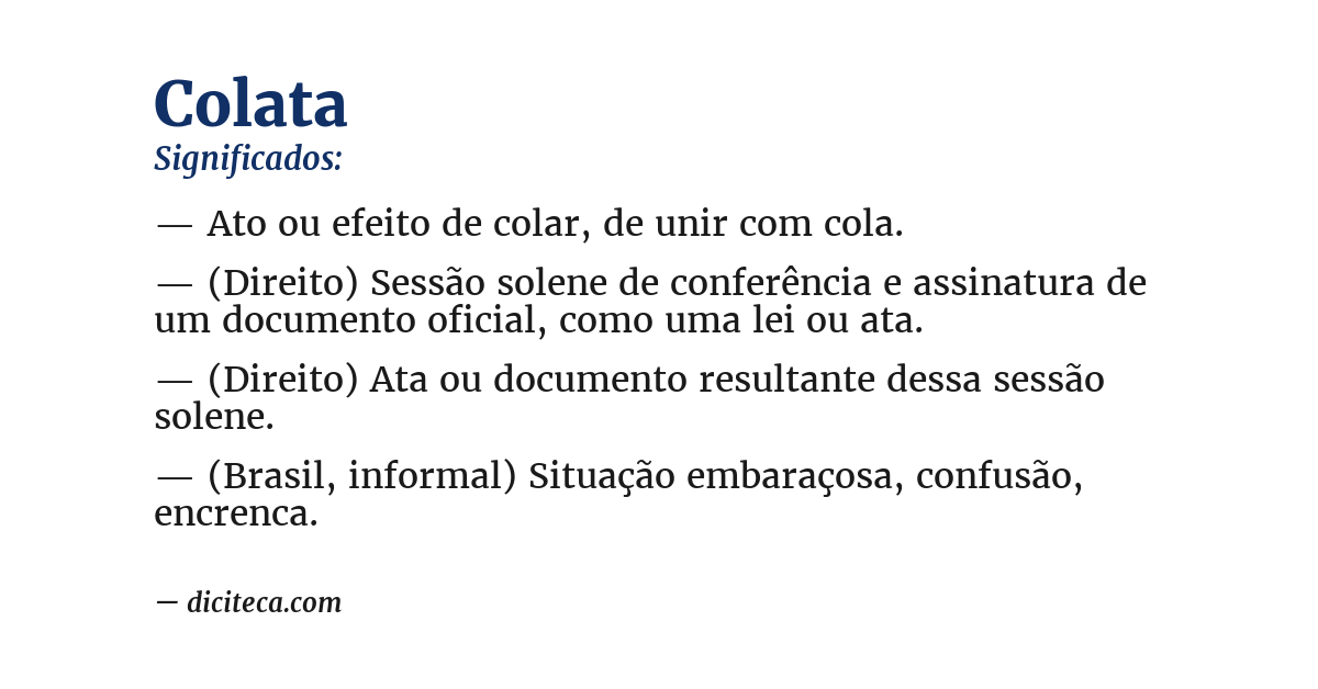 Significado de colata