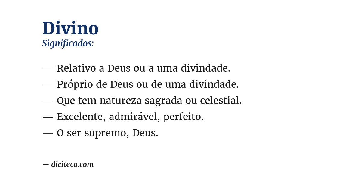 Significado de divino