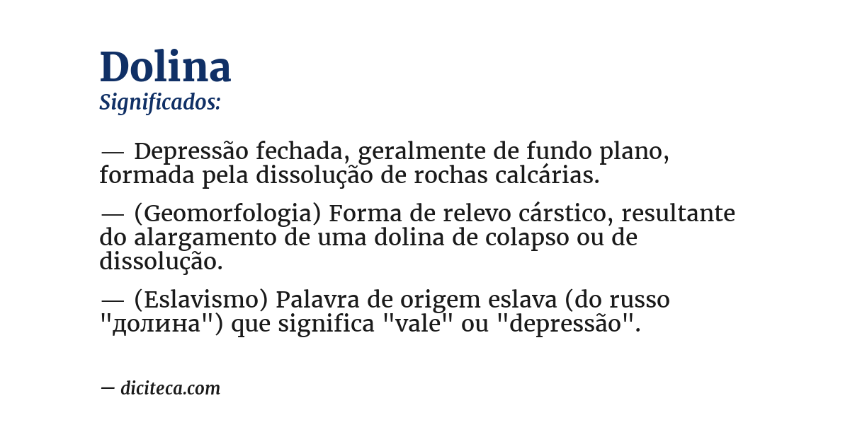 Significado de dolina