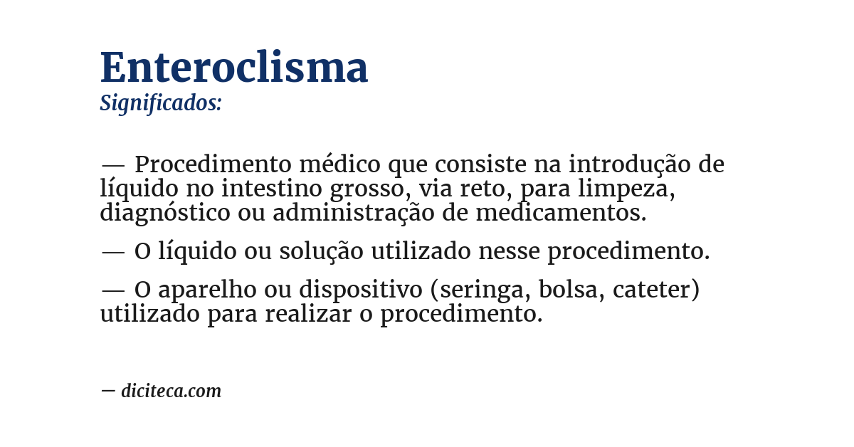 Significado de enteroclisma
