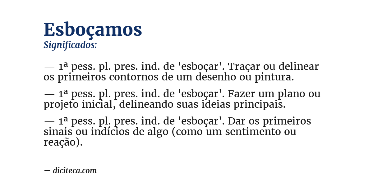Significado de esboçamos
