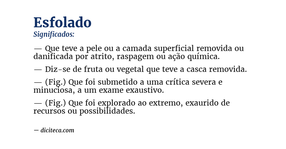 Significado de esfolado