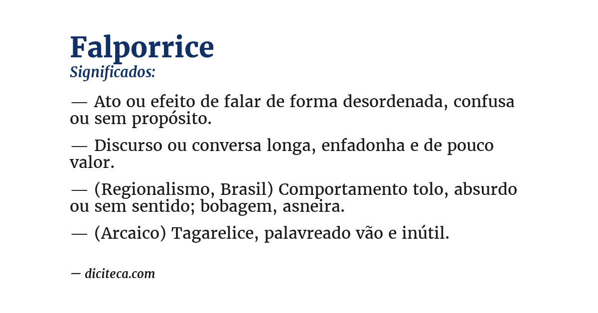 Significado de falporrice