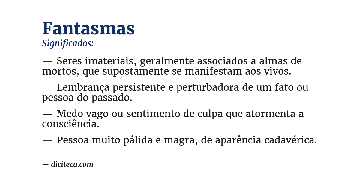 Significado de fantasmas