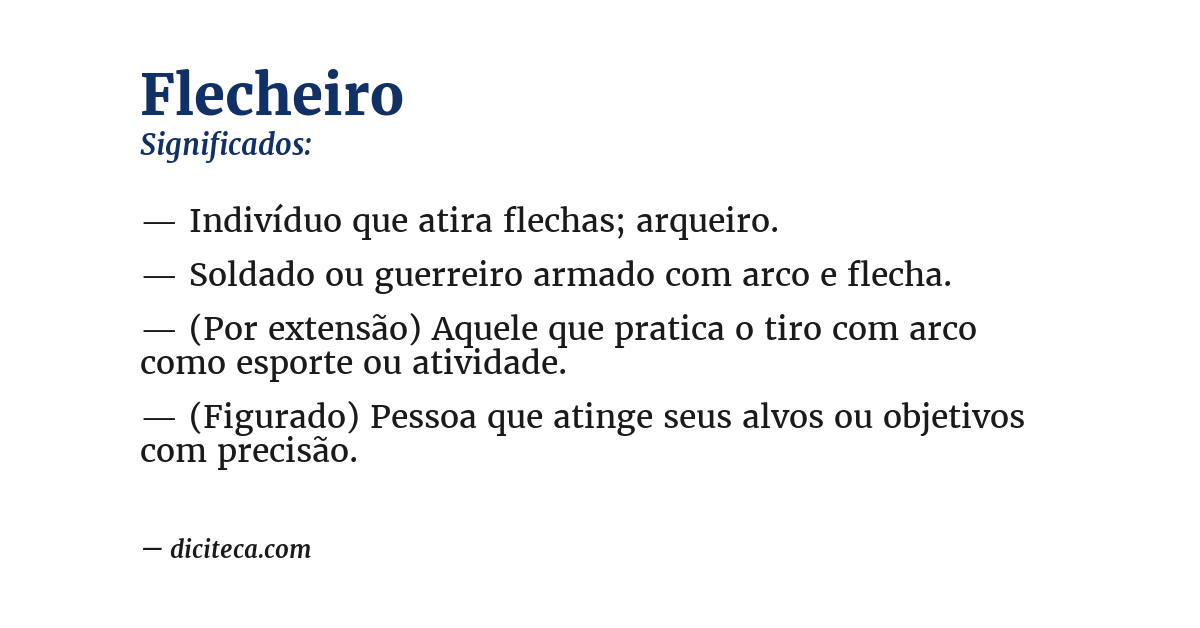 Significado de flecheiro