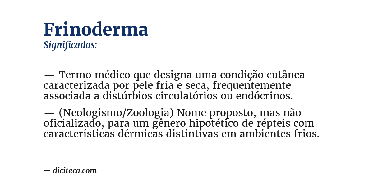 Significado de frinoderma