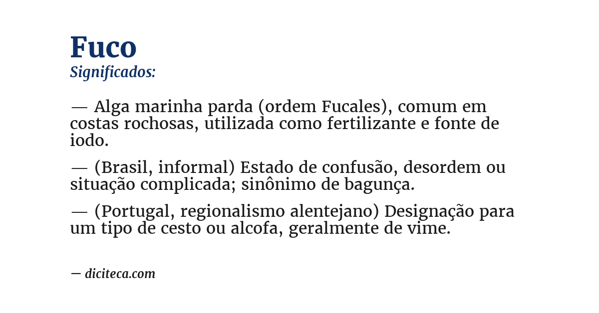 Significado de fuco
