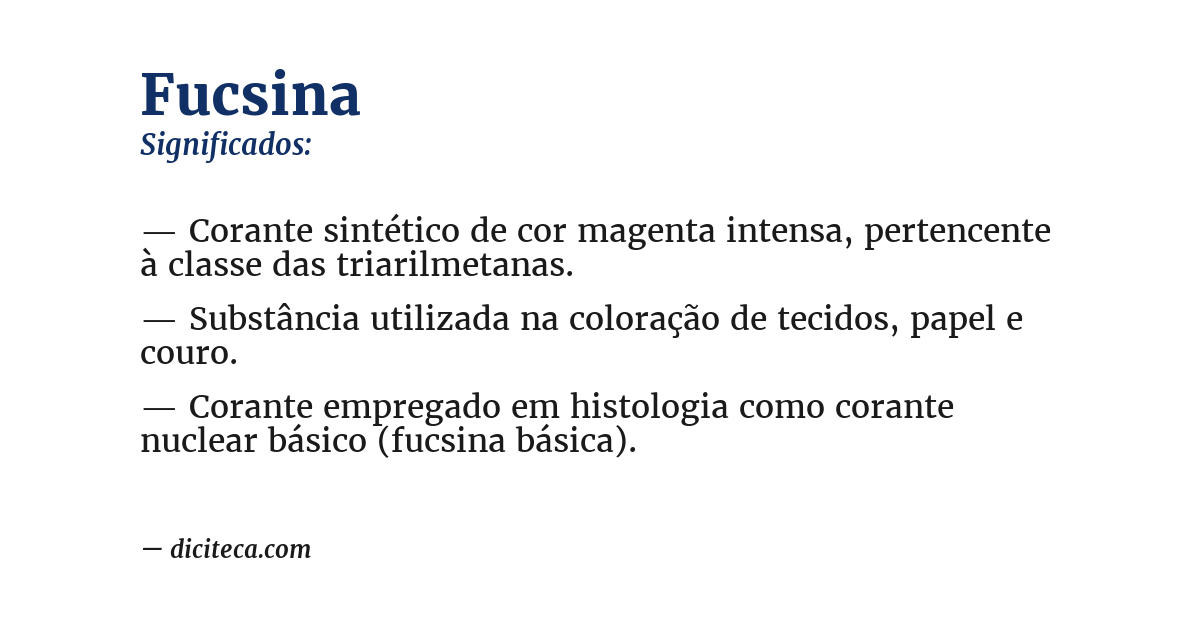 Significado de fucsina