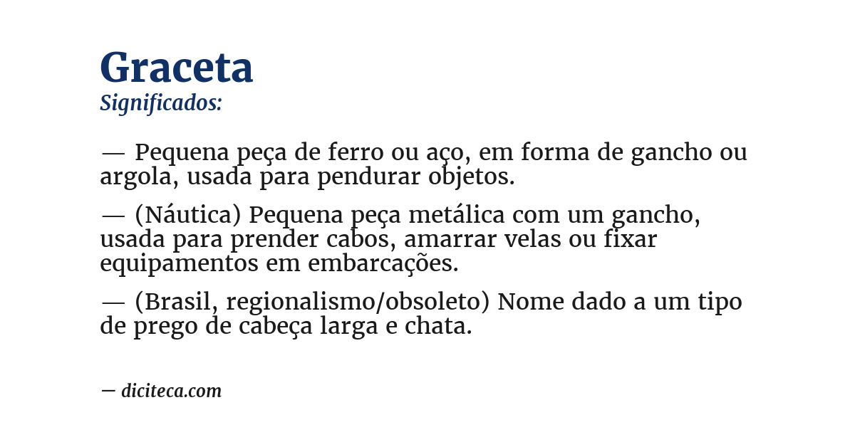Significado de graceta