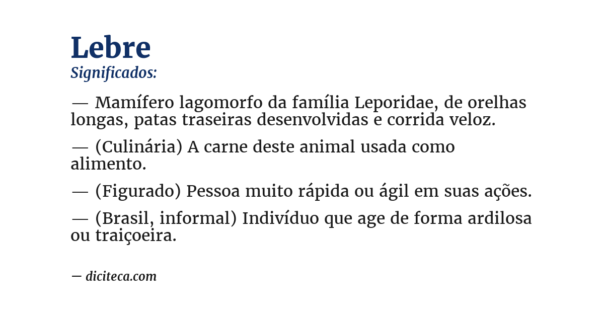 Significado de lebre