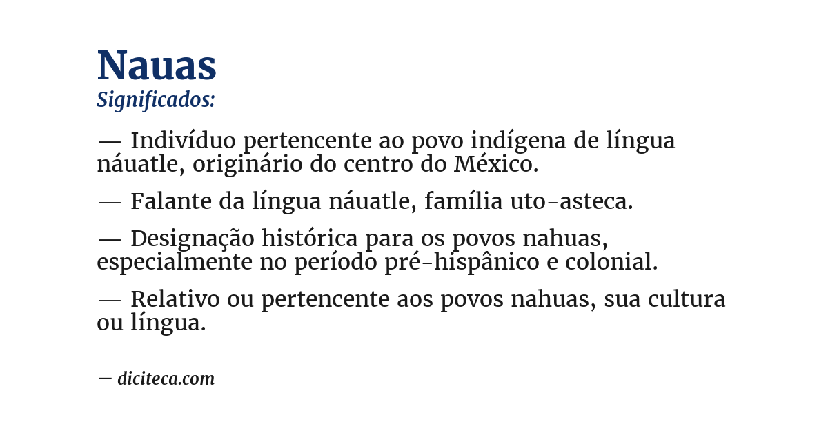 Significado de nauas