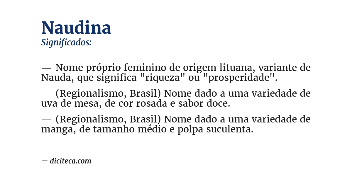 Significado de naudina