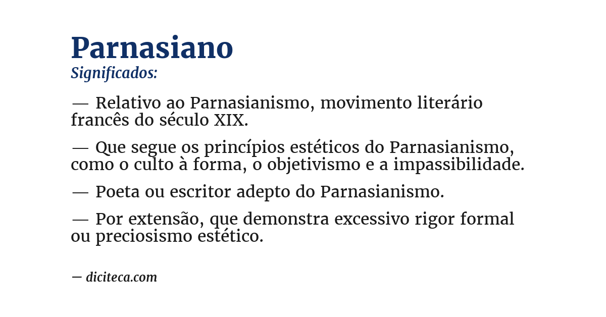 Significado de parnasiano