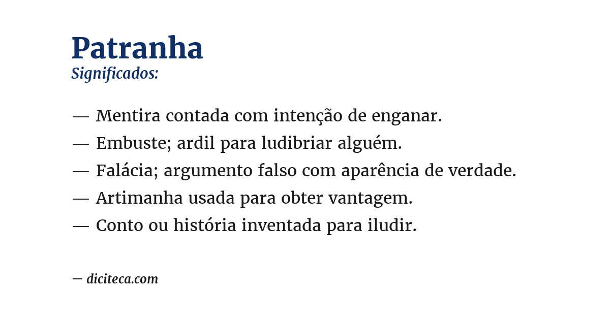 Significado de patranha