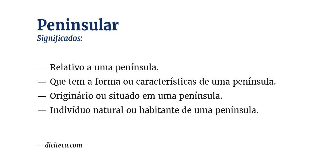 Significado de peninsular