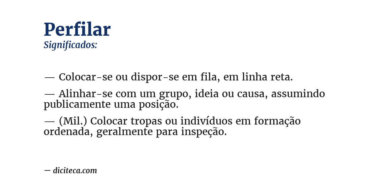 Significado de perfilar