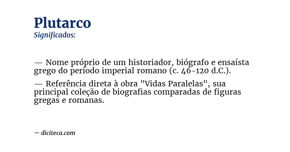 Significado de plutarco