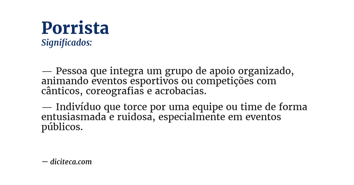 Significado de porrista